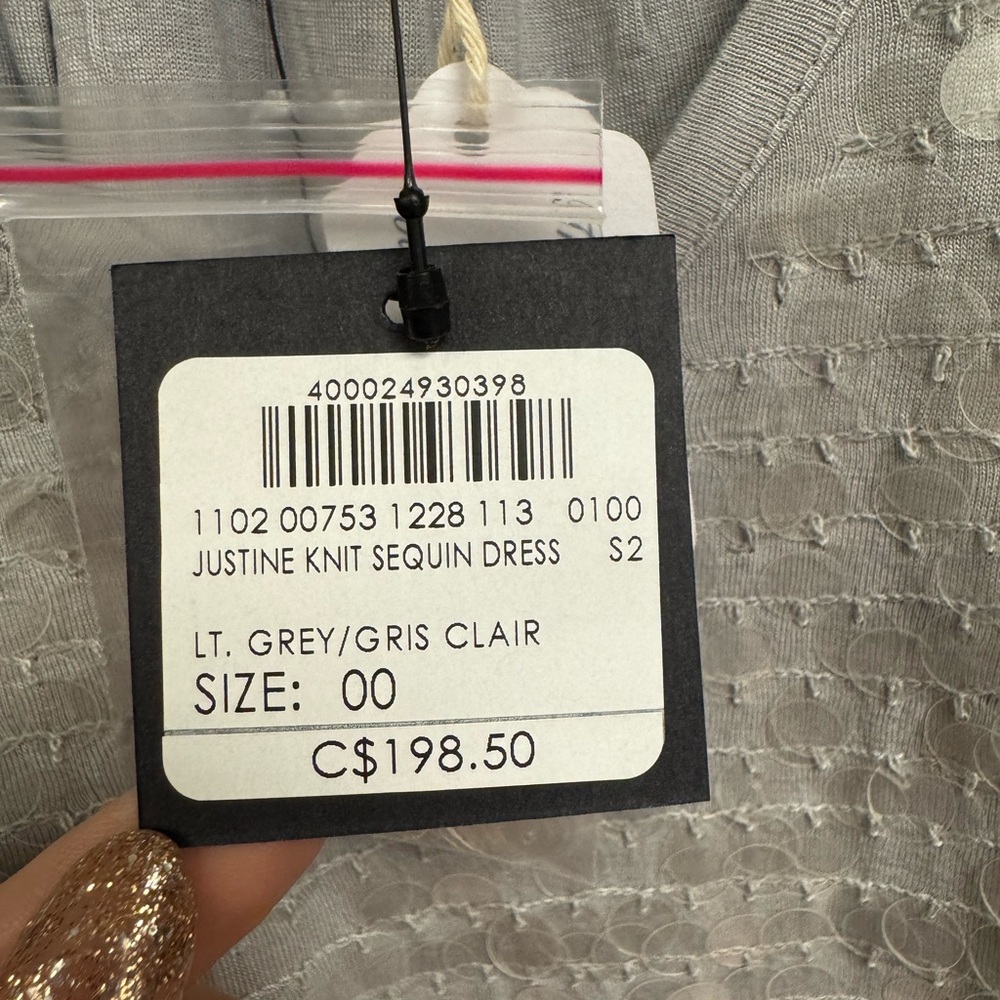 Club Monaco Grey Sequin Dress - Picture 2 of 6